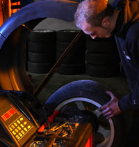 Tyres supplied, fitted and balanced